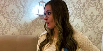 Nerdy girl sucks a dick and gets fucked in this POV video