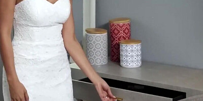 Slutty bride Katana Kombat is fucking best man moments before wedding