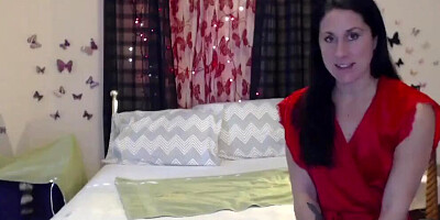 Dirty Talking Mother with Fuck Machine roleplays with step son