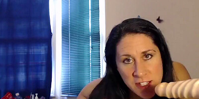 Dirty Talking Mother with Fuck Machine roleplays with step son