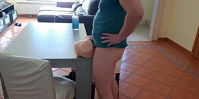 He swaps sex doll for real pussy