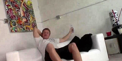 Blonde mom is having her shaved cunt drilled with a big cock