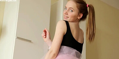 Shy Young Ballerina Belonika Flashes her Charms