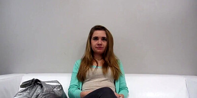 Lovely blonde chick is riding stranger's dick on a casting