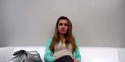 Lovely blonde chick is riding stranger's dick on a casting