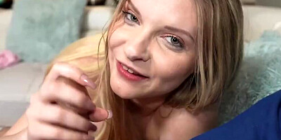 Flirty Blonde Nymph Blows Her Stepdad In Front Of Me