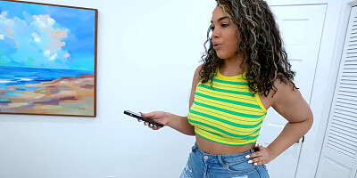 Pissed Off Latina Stepsis Calmed By Cock - Gem Jewels - MyPervyFamily