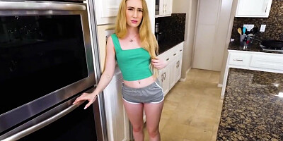 Blowing My Step-Brother and Stepmom Almost Saw Us - pov