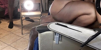 Thot in Texas - Big Booty BBW Fucking a Homless Guy