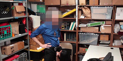 Shoplifter Aurora Winters is strip-searched and fucked by a security officer