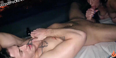 Gorgeous Sophia sucks college mate's dicka nd gets screwed