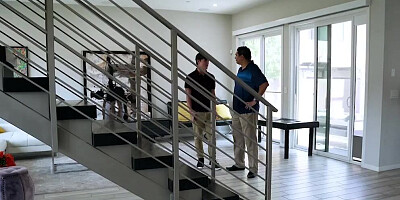 MILF Brooklyn Chase is fucking with stepson next to her husband