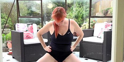 AuntJudys. Buxom 43yo UK Auntie Velvet gets horny during Yoga