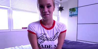 Blonde Teen Step sister Bailey Lets brother Fill Her Pussy!