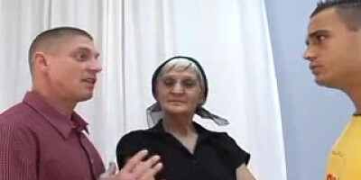 Furry Yelping Granny Likes A Insatiable Tart's and Facial Cumshot!