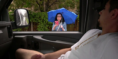 Young woman tastes cock with facial and pussy lips