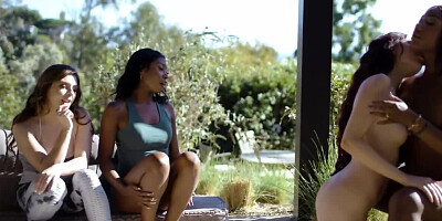 Chanell Heart and Sabina Rouge licking cunts outside