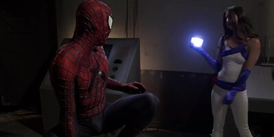 Casey Calvert cosplays as a superhero and gets banged