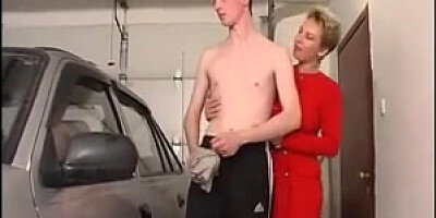 Steaming brief haired mature with youthful man