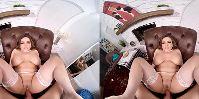 Natasha Nice is riding stepson's pecker in this hot VR