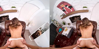 Natasha Nice is riding stepson's pecker in this hot VR