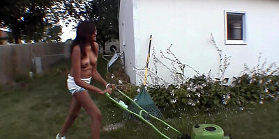 Amateur chick is playing with her cherry in this homemade solo performance