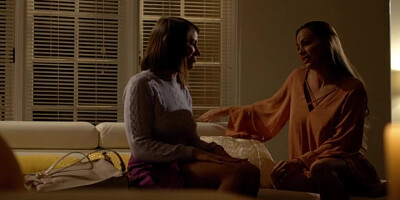 After exchanging sex stories with one another, two ladies were up for lesbian lovemaking