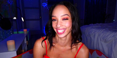 Lovely POV girl is ready to slide her tight cunny on a stiff cock