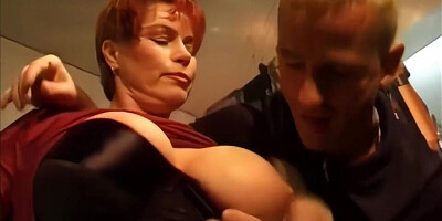 Busty MILF Kira Red is fingered and fucked by a horny man