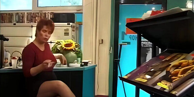 Busty MILF Kira Red is fingered and fucked by a horny man