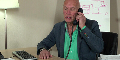 Old boss is banging one of his young female employees in his office