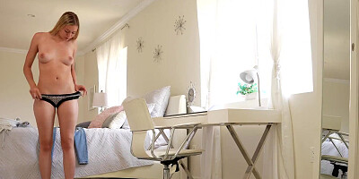 Cute Amber Moore is getting fucked by her bearded boyfriend