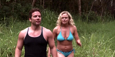 Busty and gorgeous blondes are having some lesbian sex outdoors