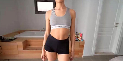 I Peeped how my Hot Neighbor Train and Cummed in her Fat Pussy