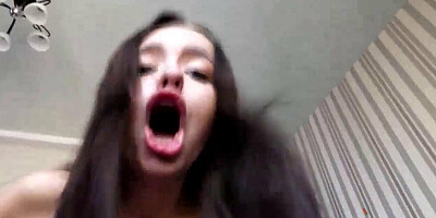 Depraved Latina is choked and fucked to the balls in POV scene