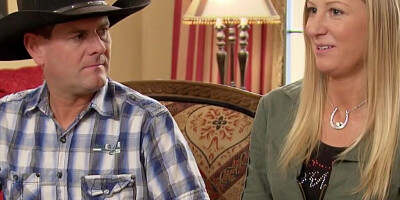 Middle-aged swinging couple is describing one of their sexual adventure