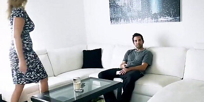 Step Mommy Julia Ann opens mouth for step son's cum!