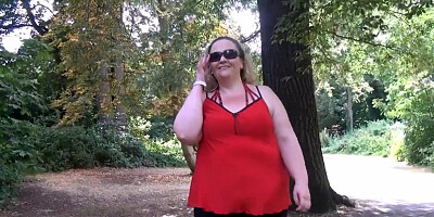 Fat mature flasher Sammis public nudity