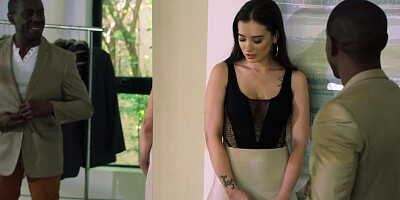 Juicy girl Gia Paige is fingered and fucked by a black stallion