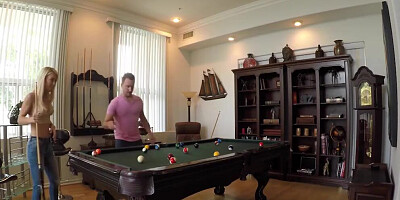 Classy blonde sucks that hard dick and enjoys riding it