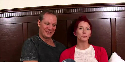 Short-haired mature woman polishes hard cock and gets fucked deeply