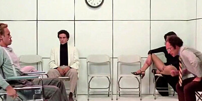 Housewife is bend down and fucked in the kitchen in this vintage movie