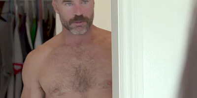 Lovely brunette with sexy tattoos mounted on a huge cock