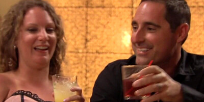 Two blondes were up for lesbian sex after kissing at a swinging party