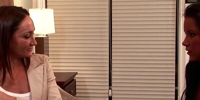 Michelle Lay and Tanner Mayes in a great lesbian scene