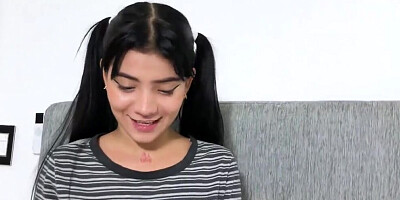 Latina Teenager Asks Her Stepbrother For His Cock