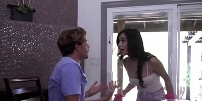 Busty brunette babe Sofia takes hard pounding in that chair