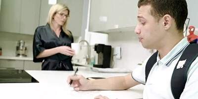 Step Mom with Big Tits Helps Step Son Study for a Test - Cory Chase