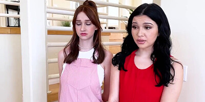 2 Nerds Are Alone Again On Valentine’s Day, So Their StepSisters Decide To Give Them Kissing Lessons