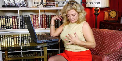 Watching porn ignites grandma's lust